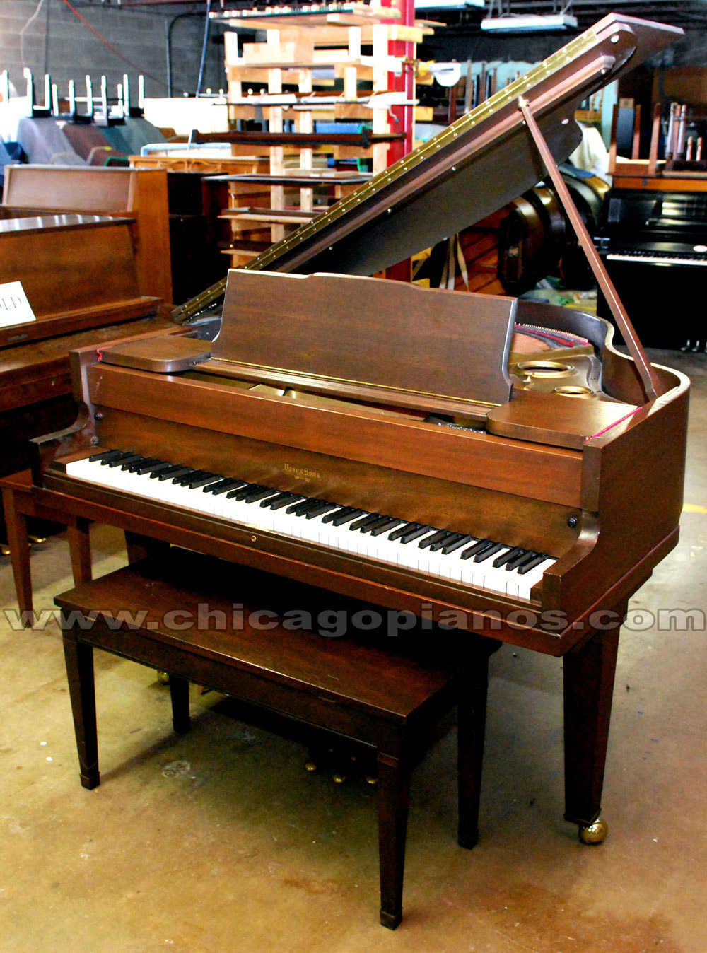 Vose and sons piano serial number location