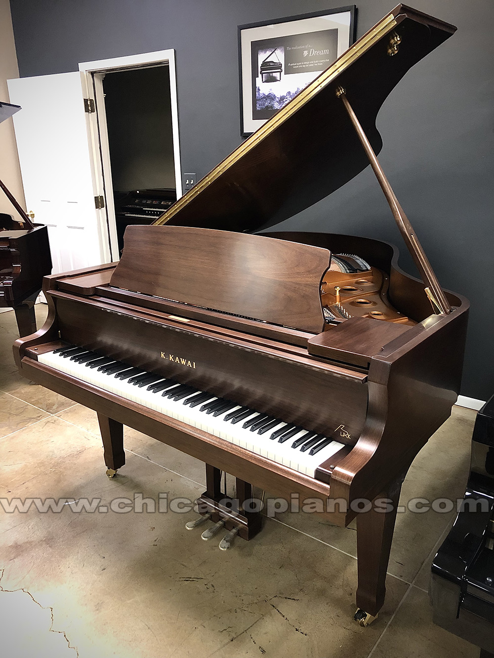 Kawai GX2-BLK in Dark Satin Walnut